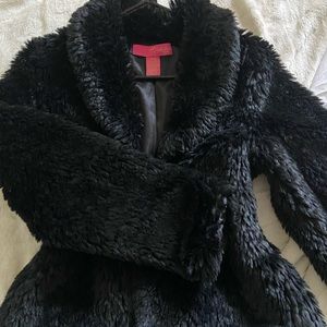Mini fur jacket with satin lining